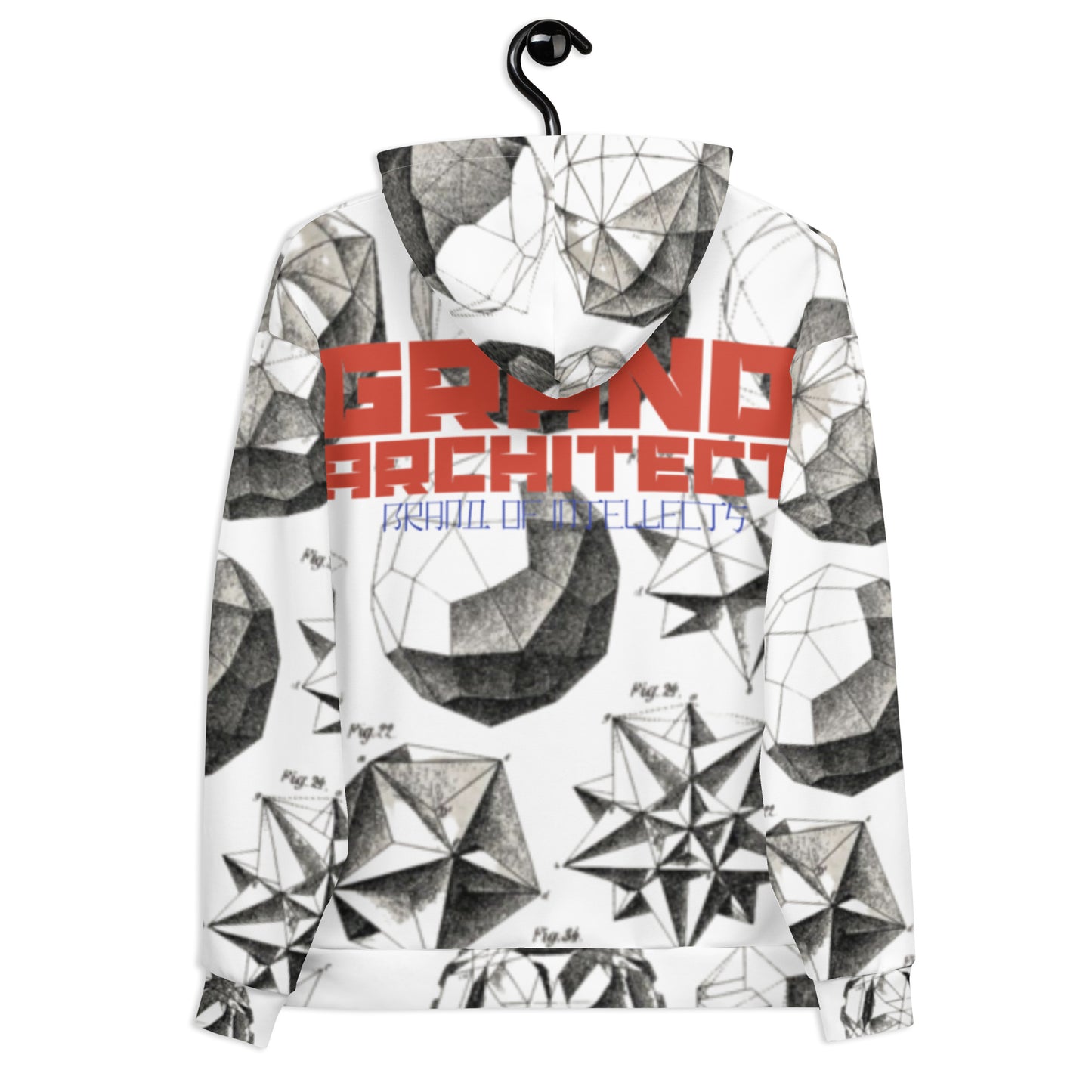 Geometrical Knowledge White Unisex Hoodie