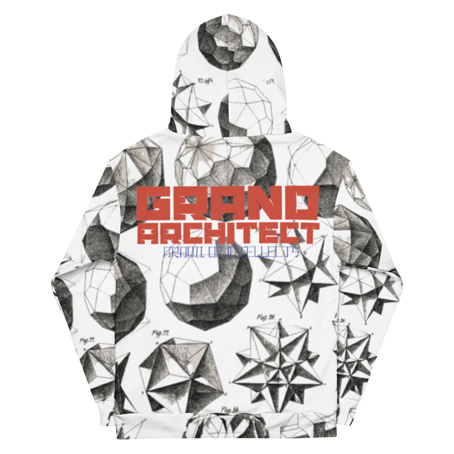 Geometrical Knowledge White Unisex Hoodie