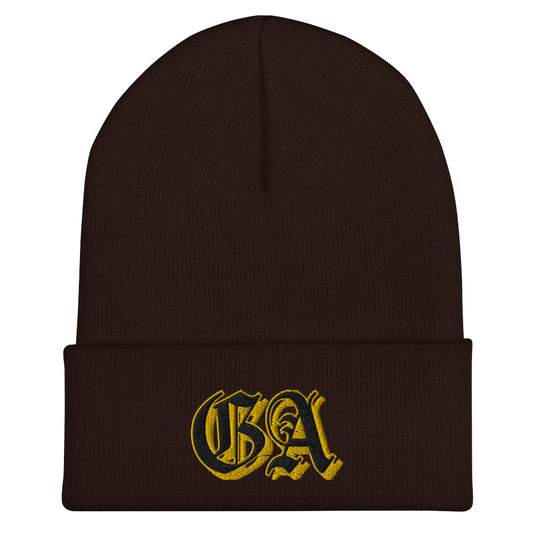 GA Brown Cuffed Beanie