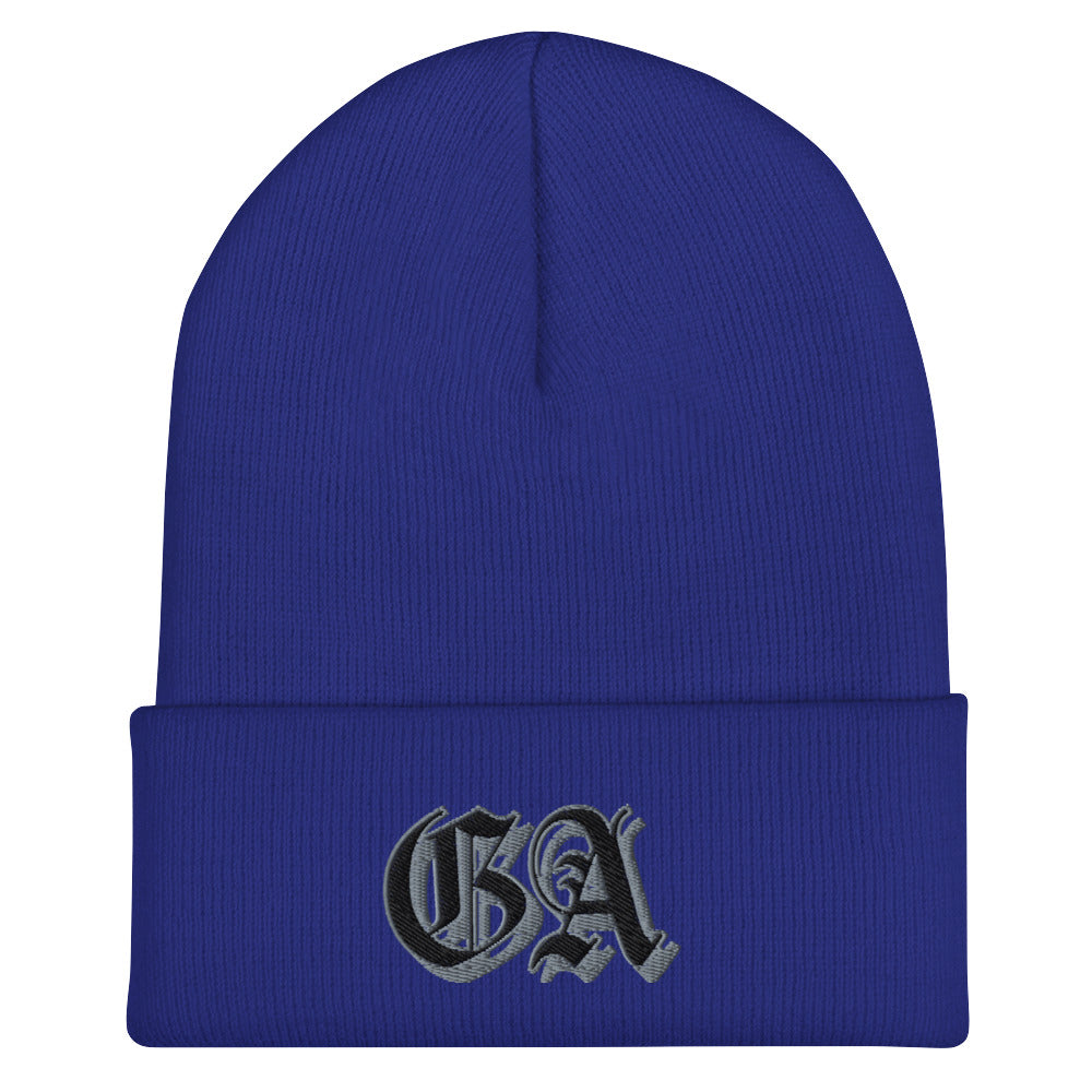 GA Blue Cuffed Beanie