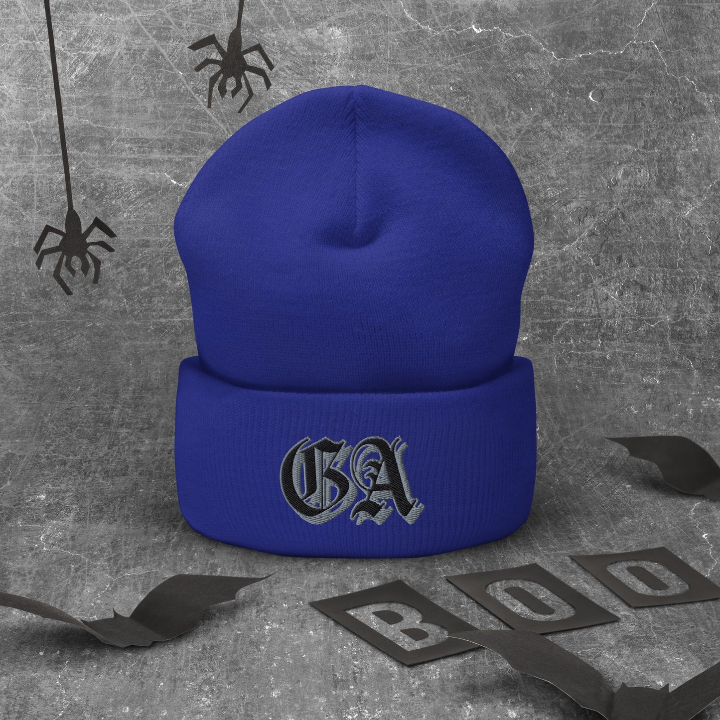 GA Blue Cuffed Beanie